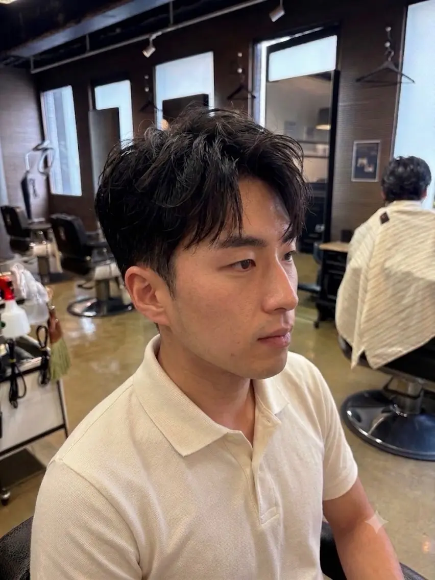 ミディアム メンズ 衛藤 星芭／カット無料天神のヘアスタイル