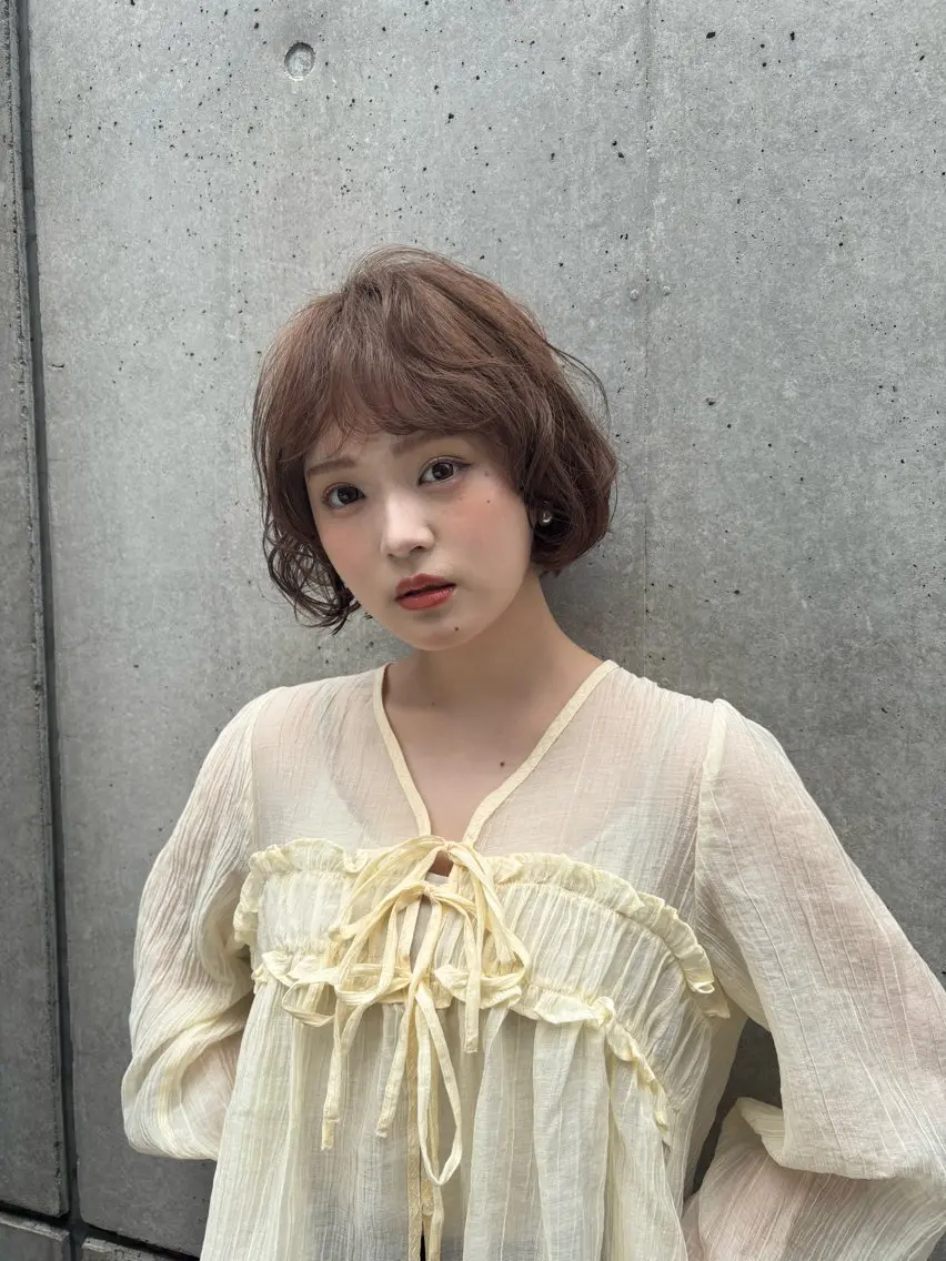 ミディアム ミディアムパーマ ボブ レイヤーカット マレットヘア パーマ ショート･ボブ SHOTAのヘアスタイル