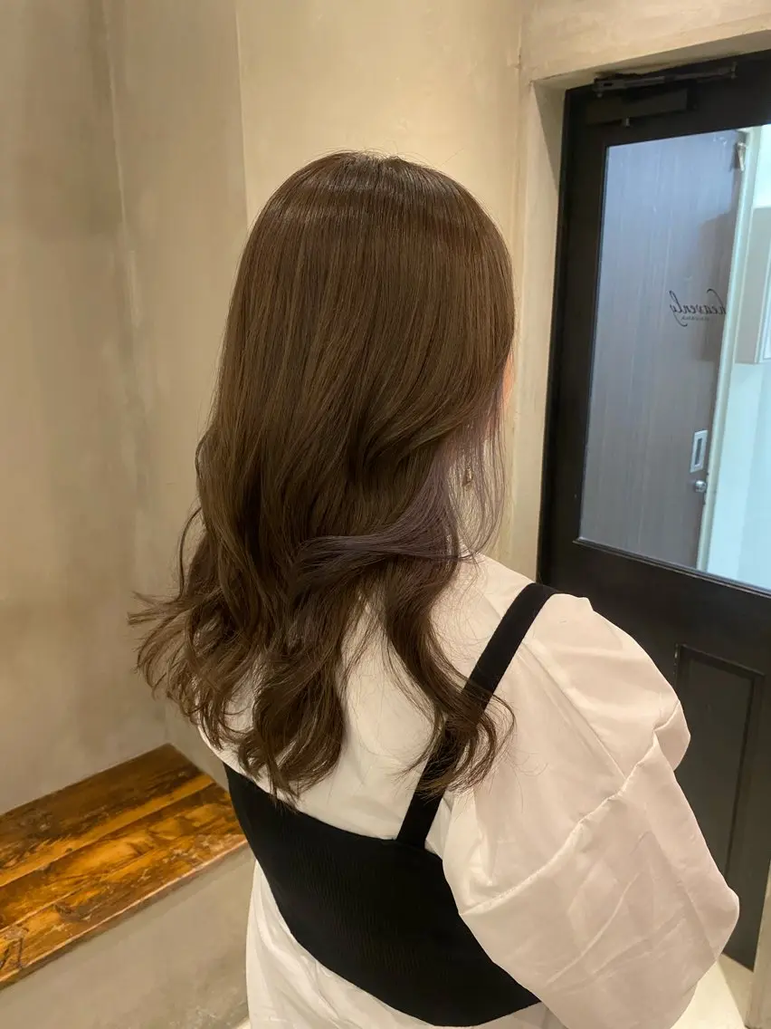 セミロング カット ヘアカラー トリートメント 新宿/顔周りカット +レイヤー=しずく♩のヘアスタイル