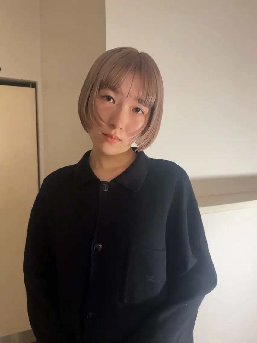ショート カラー ベージュカラー カット ヘアカラー 今泉/kai🐇ボブ 似合わせカットのヘアスタイル