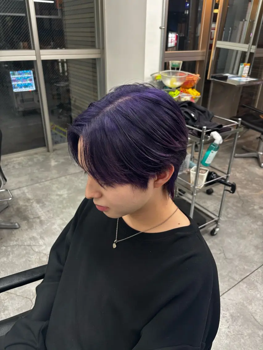カラー メンズ カット ヘアカラー メンズ特化✨️ 韓国風パーマ🔥一八のヘアスタイル