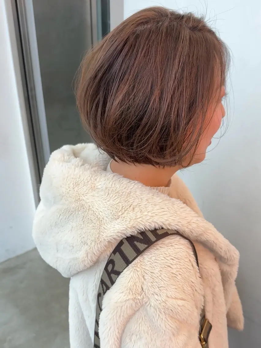 ショート カラー ショートボブ 丸みショート ボブ ショートヘア 畔上 尚也のヘアスタイル