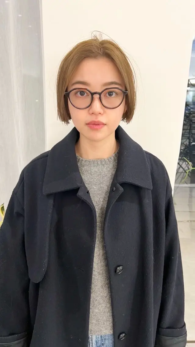 ショート 切りっぱなしボブ ボブ カット ヘアカラー トリートメント つくばUtooe's 副店長 寺沢颯のヘアスタイル