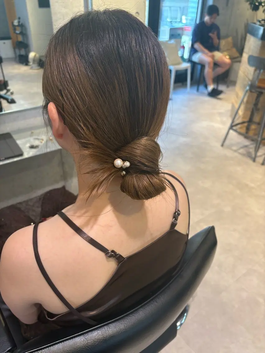 ヘアアレンジ ヘアセット 韓国ヘアー🇰🇷 MIWAのヘアスタイル