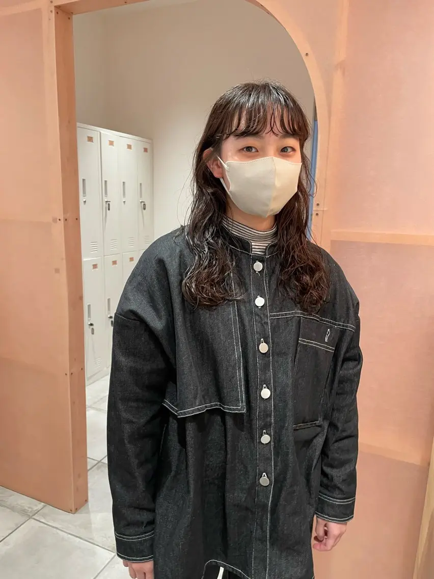 ロング パーマ カット パーマ 前原  千尋のヘアスタイル