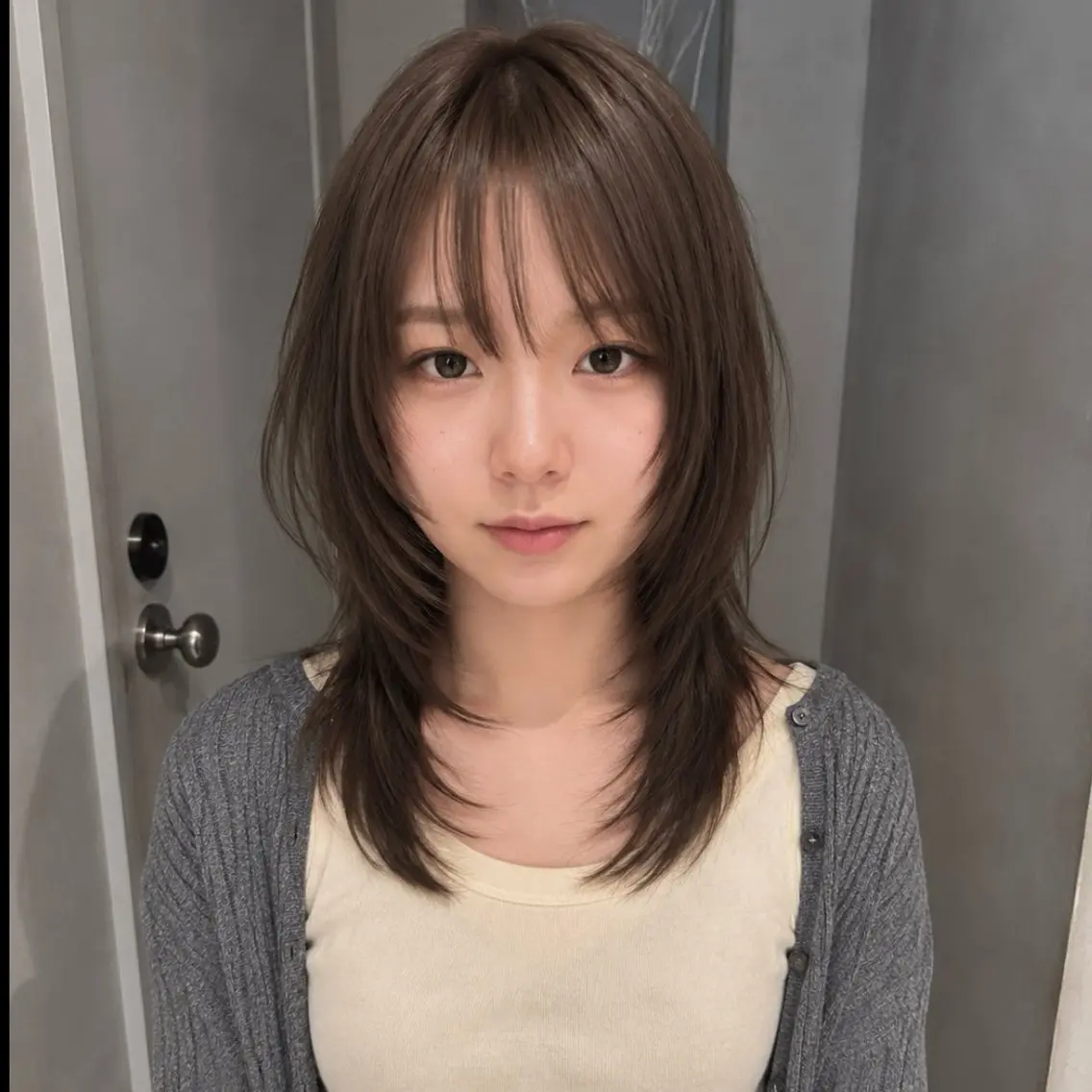 セミロング ヘアカラー 🌟kyoka 艶髪ハッシュカットのヘアスタイル