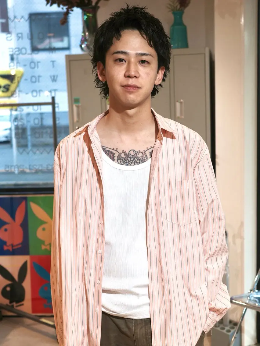 ショート パーマ メンズ メンズパーマ カット パーマ (h)wim ウィムのヘアスタイル