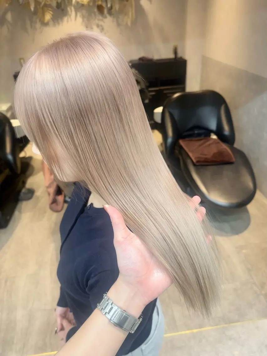 セミロング カラー ヘアアレンジ ヘアカラー トリートメント 天神/ブリーチ/ ブリーチなしカラーのヘアスタイル