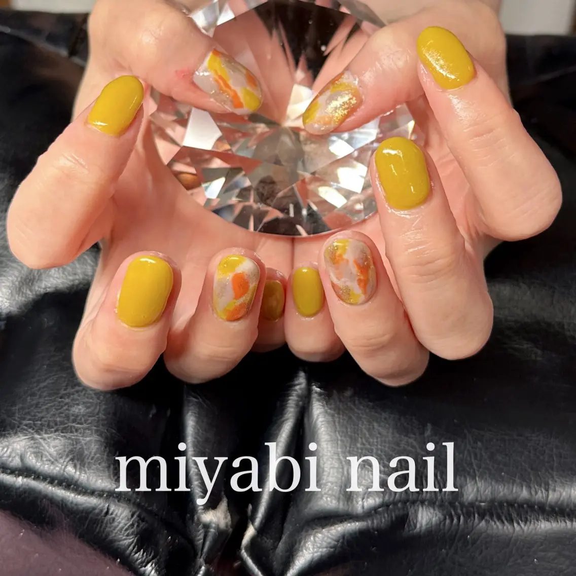 ネイル アートネイル 持ち込み ニュアンスネイル ハンドネイル miyabi nail 桂川駅近くのネイルデザイン
