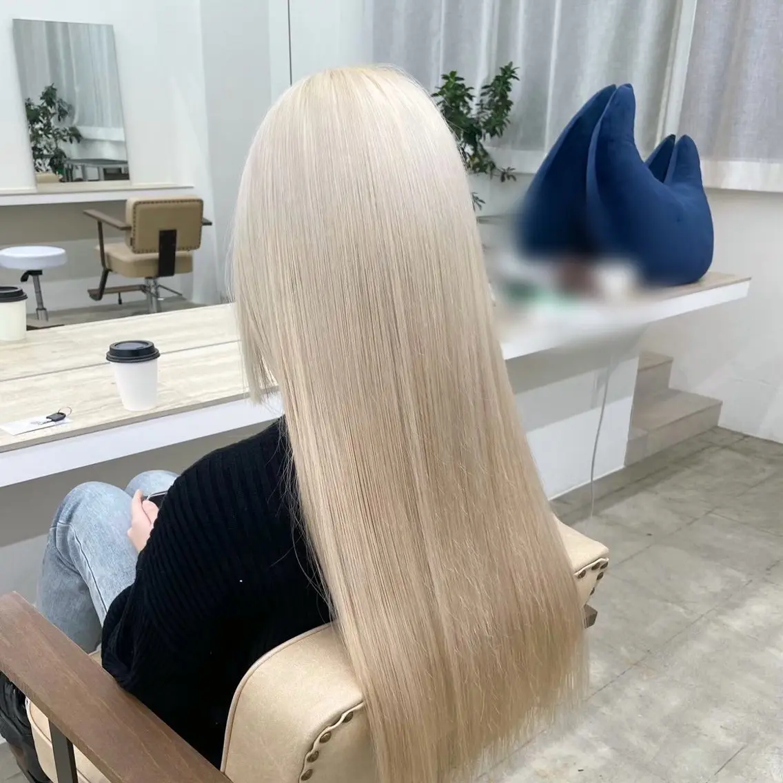 ケアブリーチ使用🪄リタッチブリーチのみ+トリートメント🫧/抜きっぱなしブロンドの写真