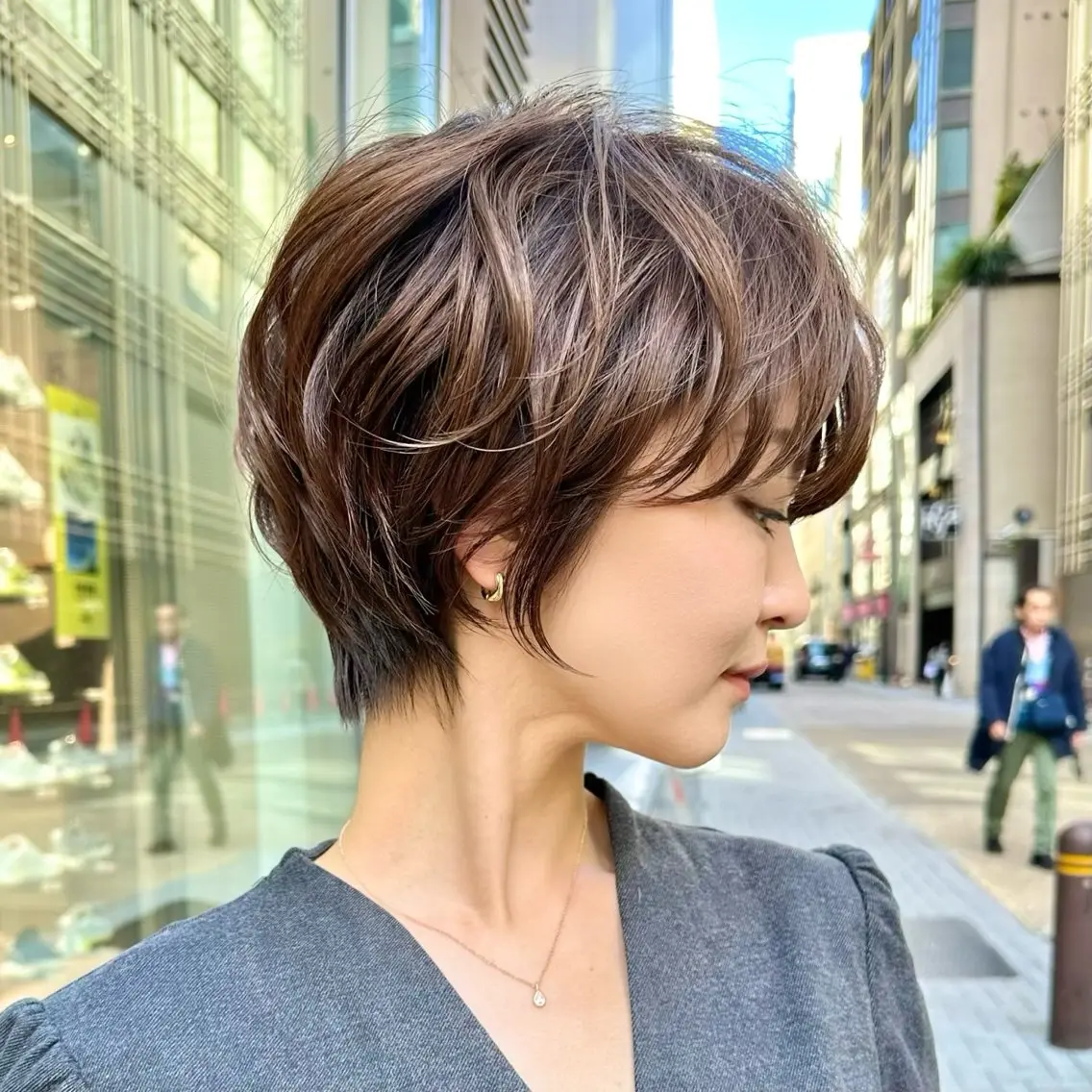 ショート カラー 似合わせカット ショートヘア カット ヘアカラー お悩み解決ショート/ 似合わせカット/といのヘアスタイル