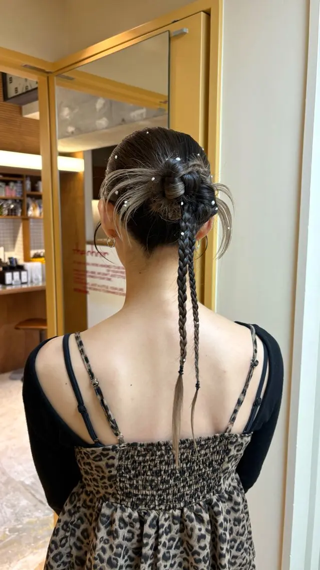 ロング ヘアアレンジ 似合わせカット ヘアセット パ ルのヘアスタイル