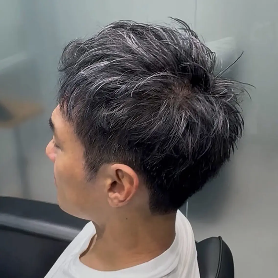カラー メンズ カット ヘアカラー 白髪ぼかし大人メンズ 根本零のヘアスタイル
