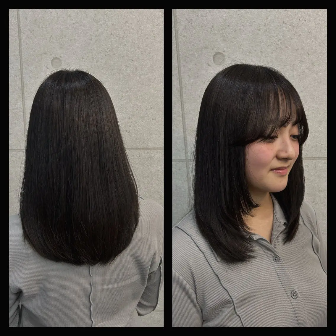 セミロング 顔まわりレイヤー 顔周りカット レイヤーカット ♠️Anli♠️ KOTA🐈‍⬛のヘアスタイル