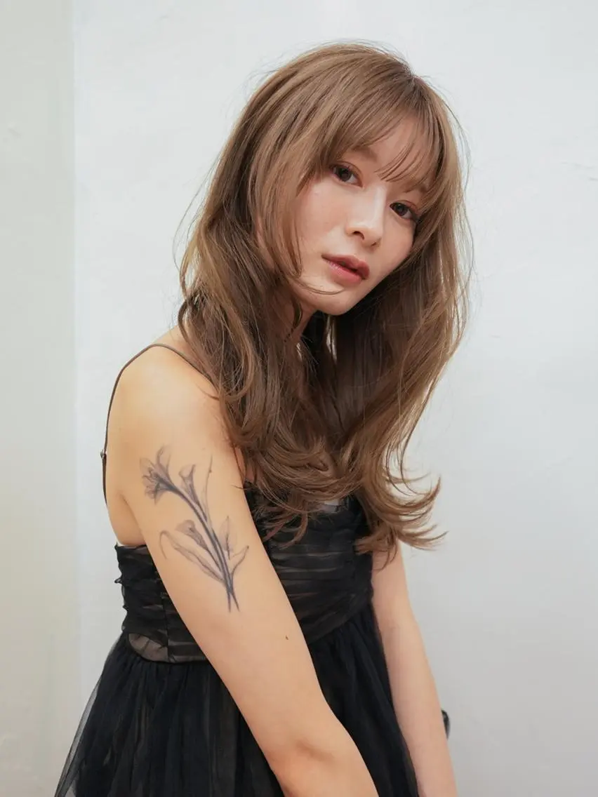 レイヤーカット＋コテ巻き風デジパの写真