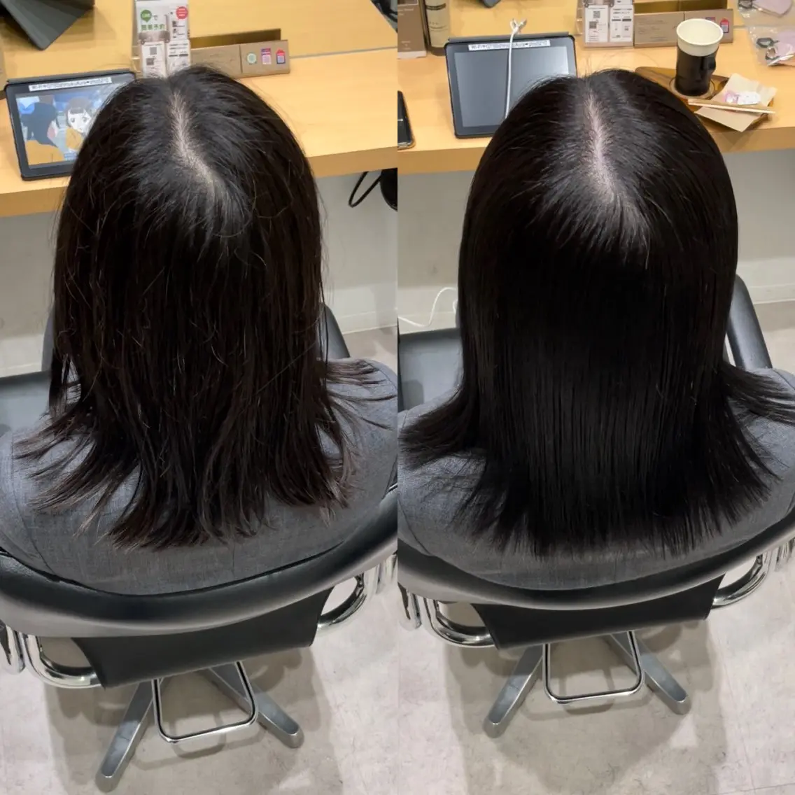 セミロング カラー イルミナカラー トリートメント 髪質改善ヘアケア 艶髪特化/上田のヘアスタイル