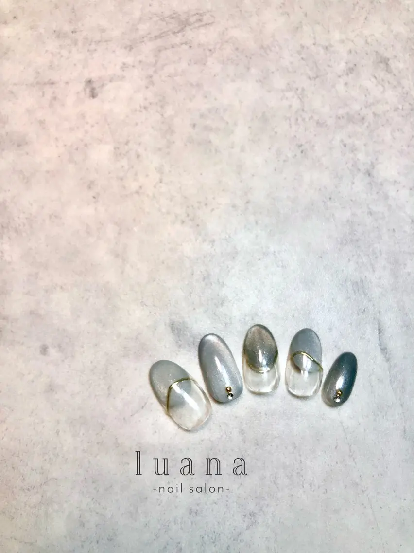ネイル マグネットネイル ニュアンスネイル luana ネイルサロンのネイルデザイン