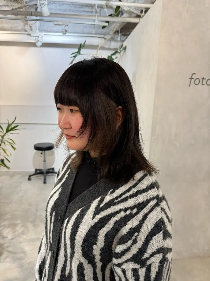 セミロング カット ヘアカラー トリートメント 新宿/顔周りカット +レイヤー=しずく♩のヘアスタイル