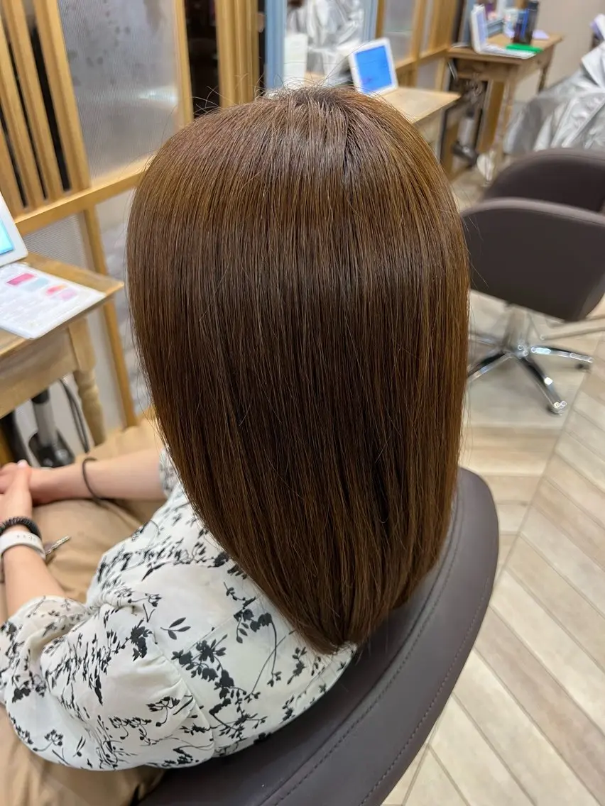 セミロング トリートメント 縮毛矯正練習 モデル募集✨️NOAのヘアスタイル