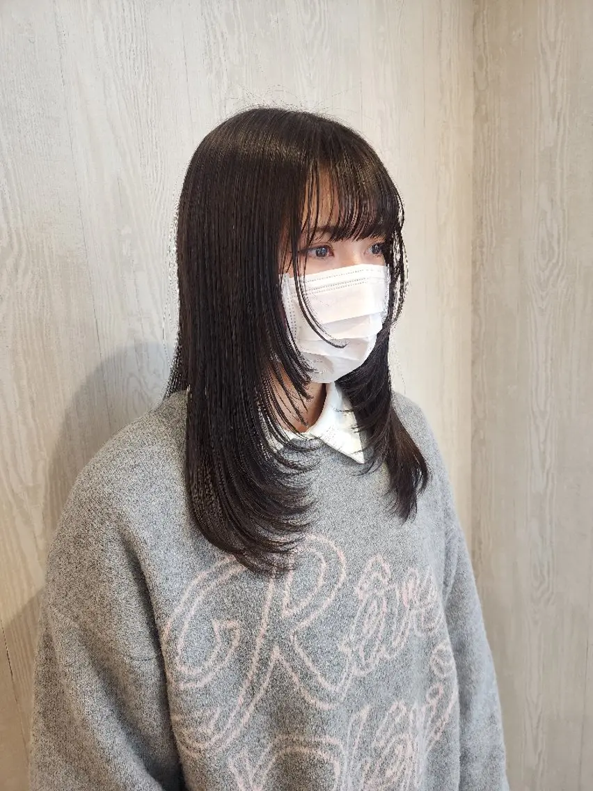 ミディアム レイヤーカット ウルフカット ウルフレイヤー カット レイヤーカット/ ウルフカット/大橋 のヘアスタイル