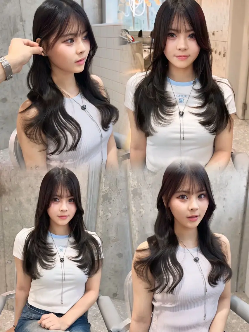 ロング カラー ヘアカラー トリートメント 【艶カラー】 じゅりのヘアスタイル