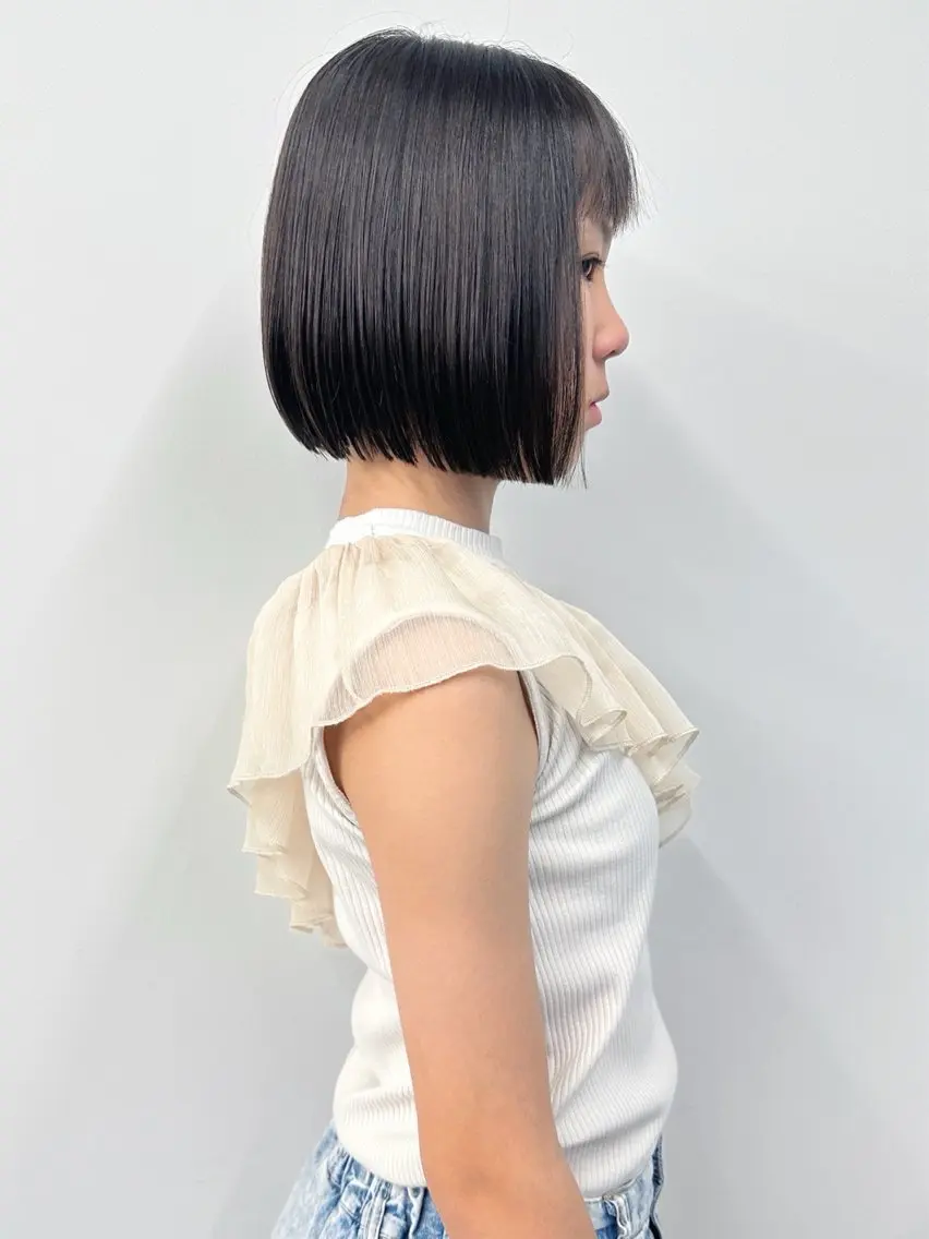 ショート カット ヘッドスパ ボブ/ゆるふわ ボブパーマ/とういのヘアスタイル