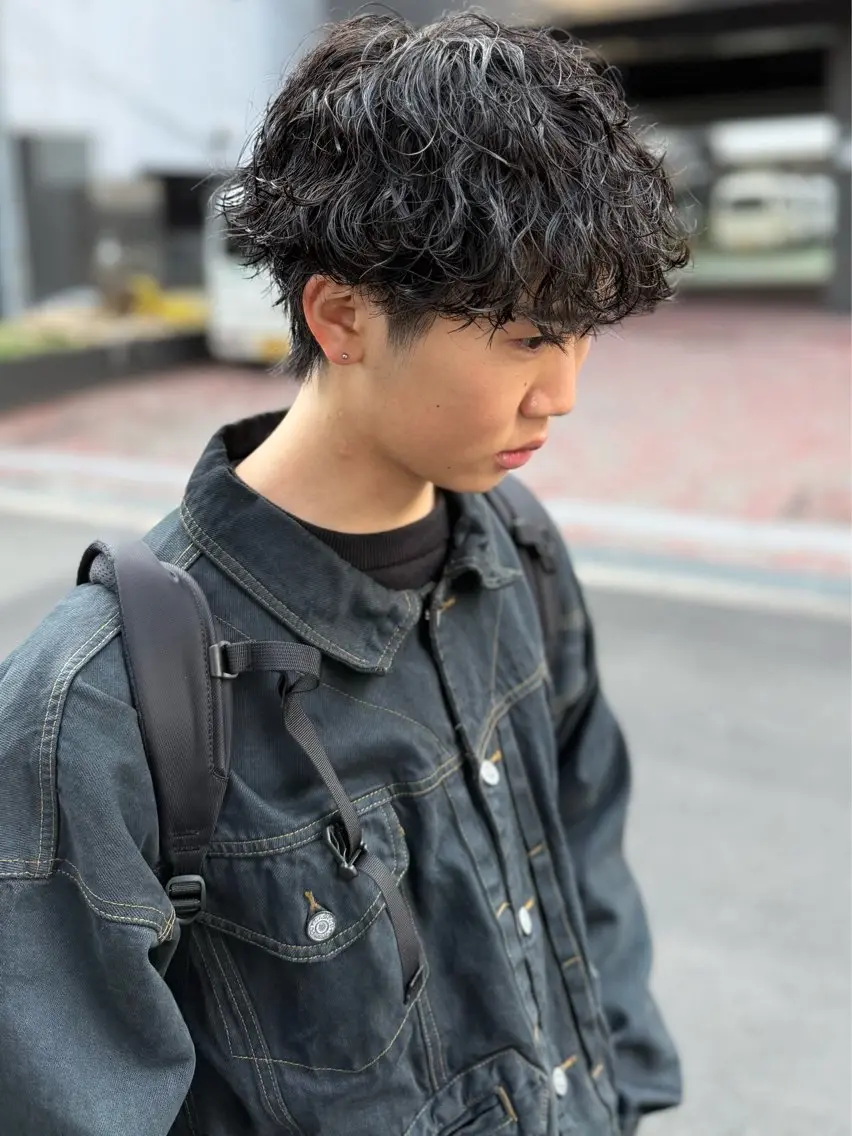 【5月限定】メンズカット＋全パーマ（ニュアンス・波巻き・ツイストスパイラル）の写真