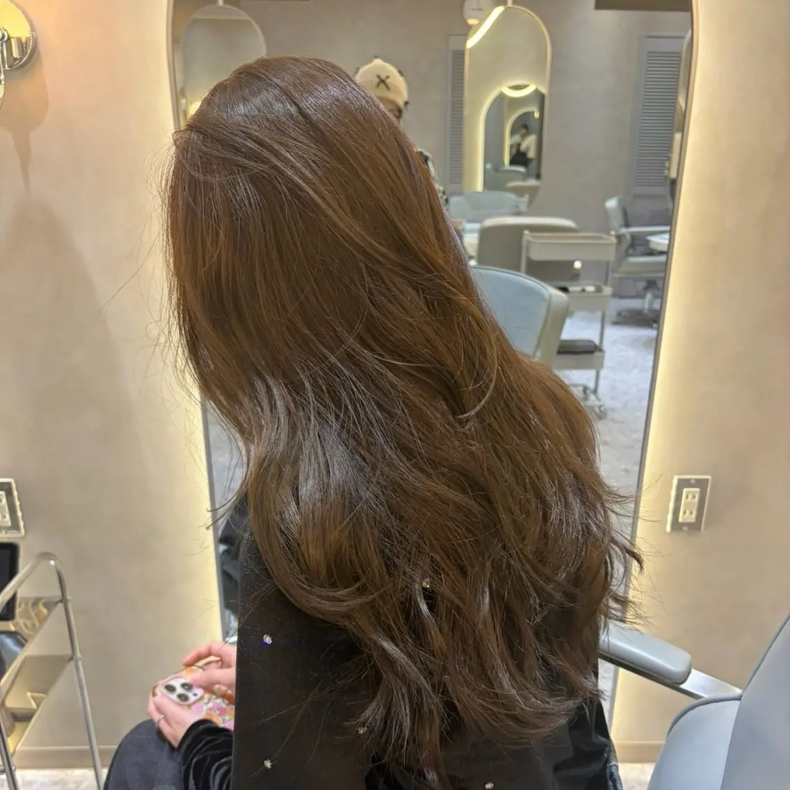 ロング カラー ベージュカラー ブリーチ ダブルカラー ヘーゼル ブリーチなしカラー RAIRA 福岡韓国ヘア‧₊˚✧のヘアスタイル