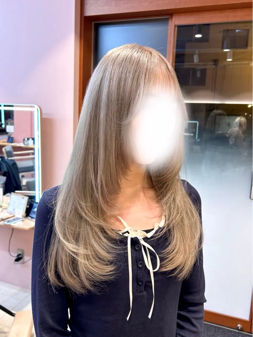 ロング カラー 透明感カラー 韓国風ヘア トリートメント ·.⟡ 福田 彩乃 エクステモデル募集中のヘアスタイル