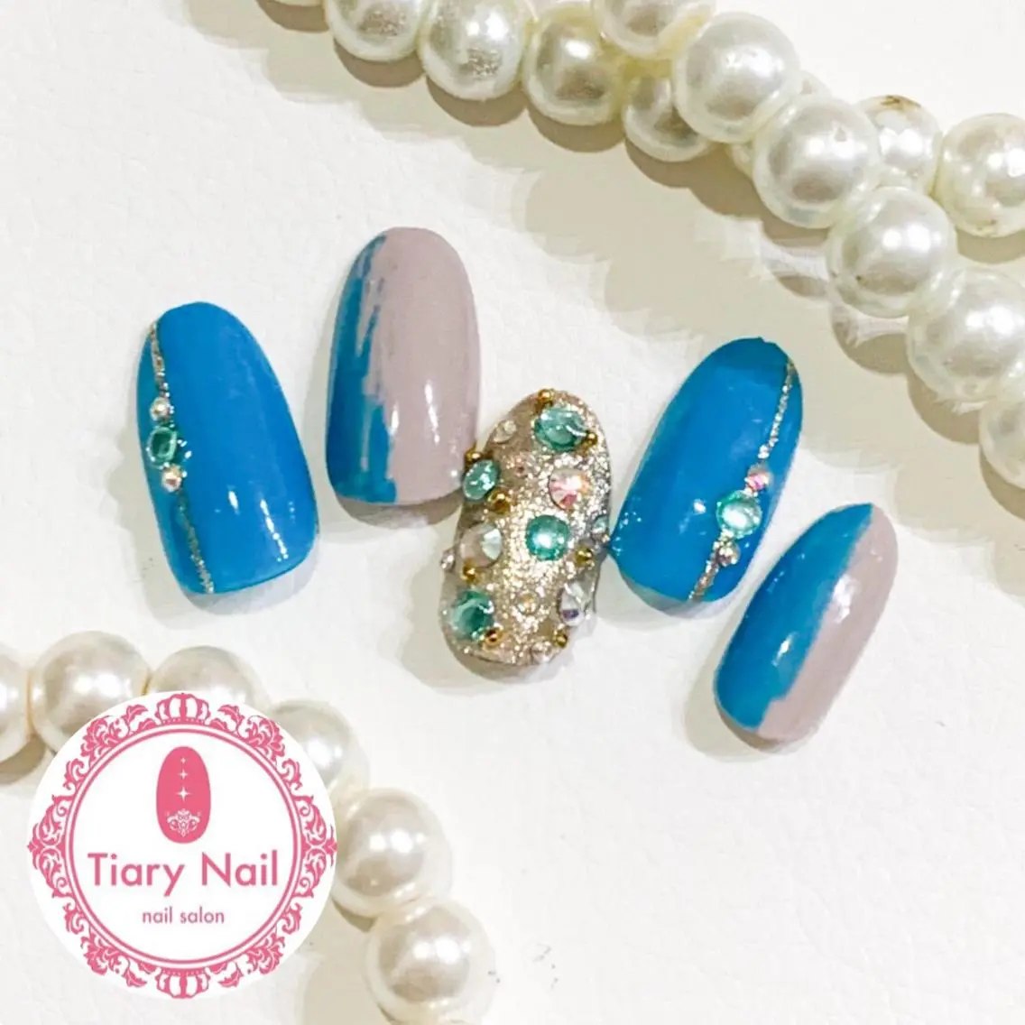 ネイル 桜ネイル 長さ出し スカルプネイル 💗🪽Tiary Nail🪽💗のネイルデザイン