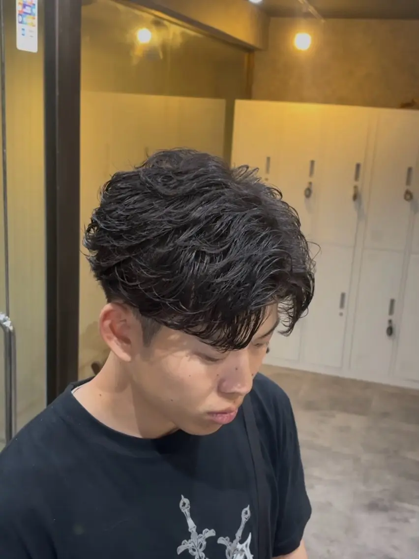 ミディアム ミディアムパーマ りょうま⚡️新小岩 ニュアンスパーマのヘアスタイル
