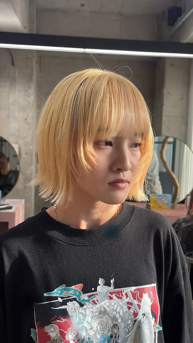 ミディアム カラー あずまりんの/メンズ /ブリーチ特化のヘアスタイル