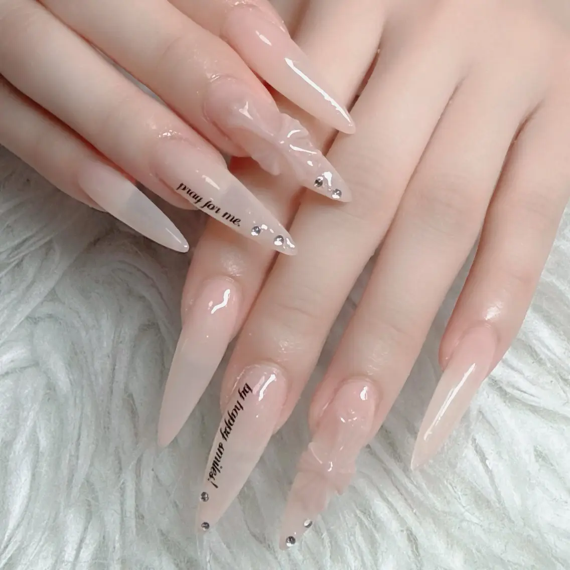 ネイル フットネイル フレンチネイル グラデーション 韓国ネイル ロングネイル ハンドネイル Hani Nail Salonのネイルデザイン