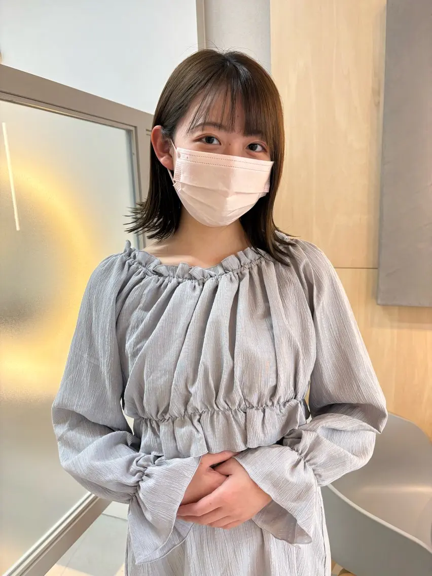 ミディアム ボブ 学生 韓国風ヘア 小顔カット 外ハネヘア 垢抜けレイヤー特化× 髪質改善 藤原悠暉のヘアスタイル