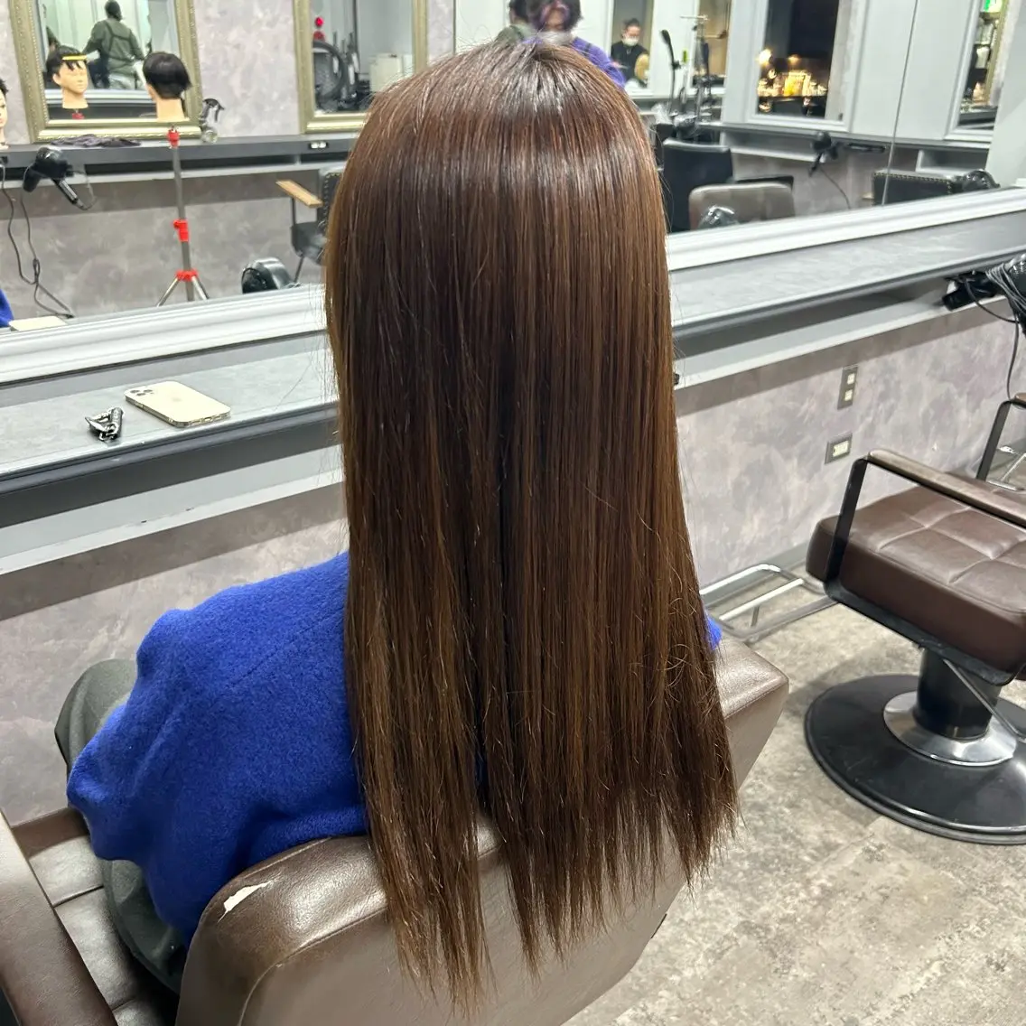 ロング 縮毛矯正 韓国/暖色カラー大塚 レイヤー/ボブ 美緒のヘアスタイル