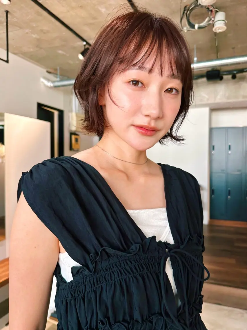 ショート カラー パーマ kazuki【顔周り ×レイヤーカット】のヘアスタイル