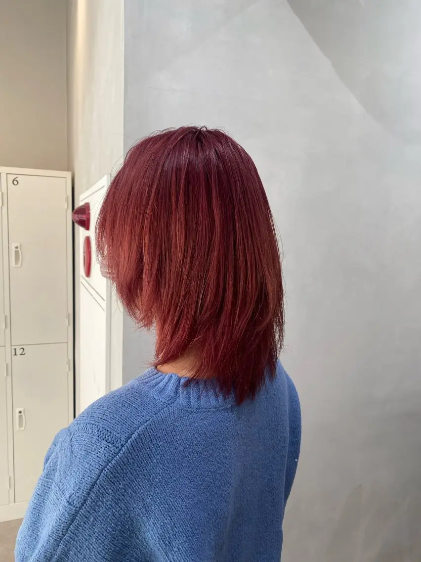 ミディアム カラー ヘアカラー 金子 真悠のヘアスタイル
