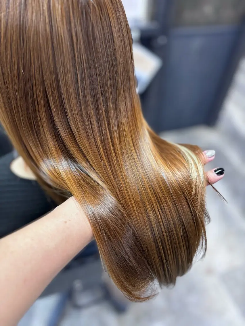 セミロング トリートメント 安田 恵のヘアスタイル
