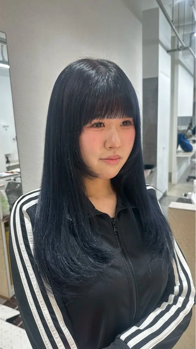 【6月限定☆】ブリーチなし寒色系カラー➕トリートメント💙ワンカラー/ブルーの写真