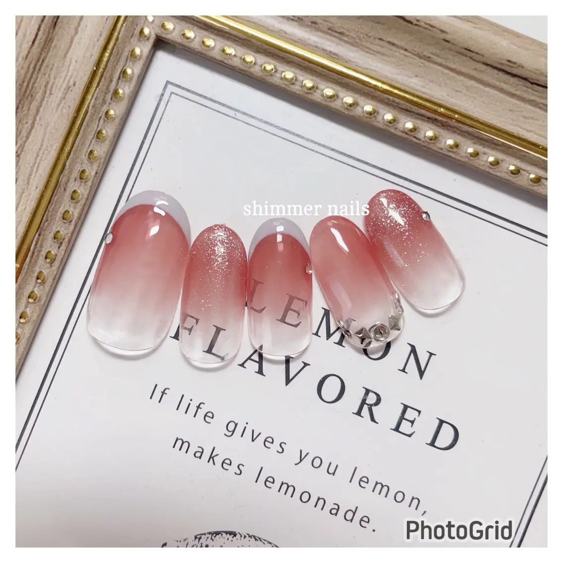 ネイル フレンチネイル マグネットネイル shimmer nailsのネイルデザイン