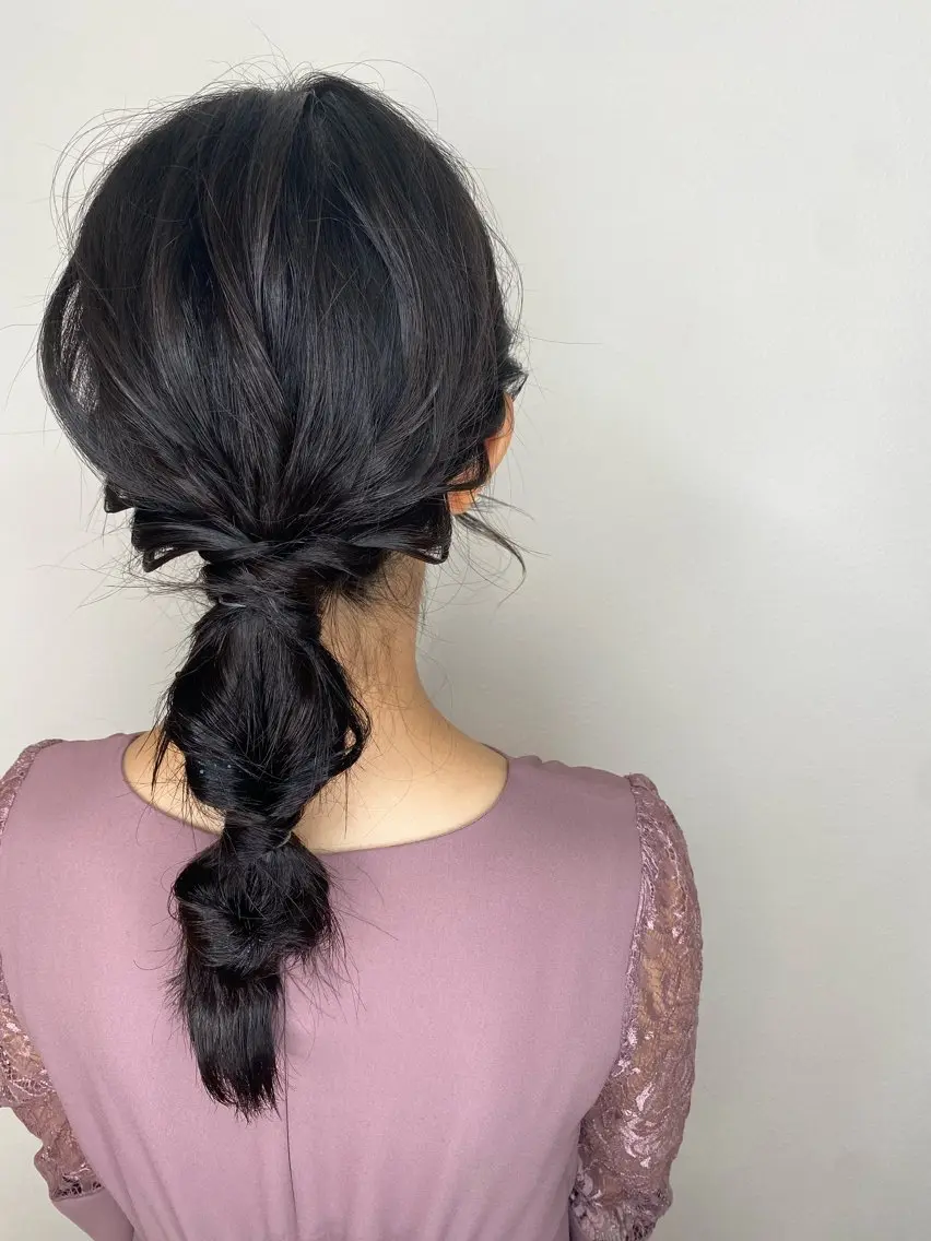 セミロング ヘアアレンジ Hiroshi ヒロシのヘアスタイル