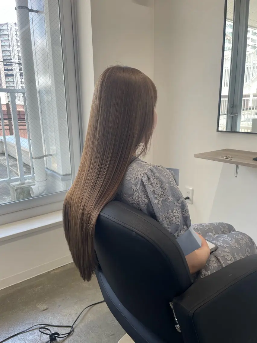 ロング ヘアカラー トリートメント ヘッドスパ 菅野 萌愛のヘアスタイル