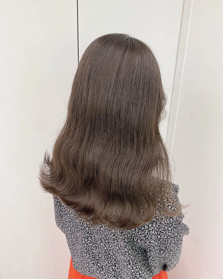 セミロング カラー ヘアアレンジ ヘアカラー トリートメント ヘアセット ダブルカラー｜ なおき｜池袋美容師のヘアスタイル
