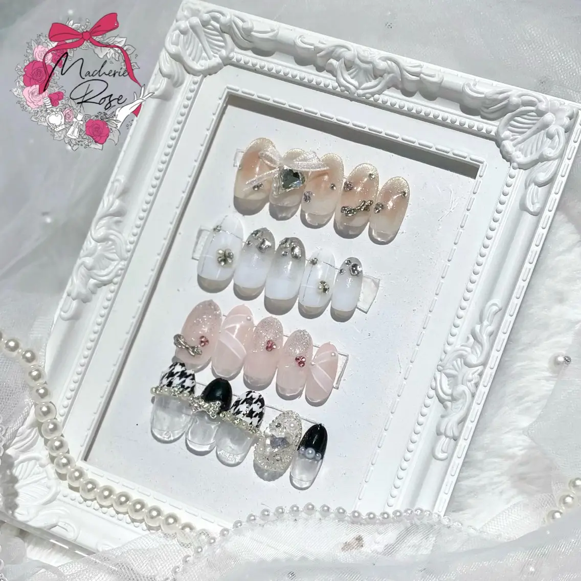 ネイル ハンドネイル Macherie Rose Jrのネイルデザイン