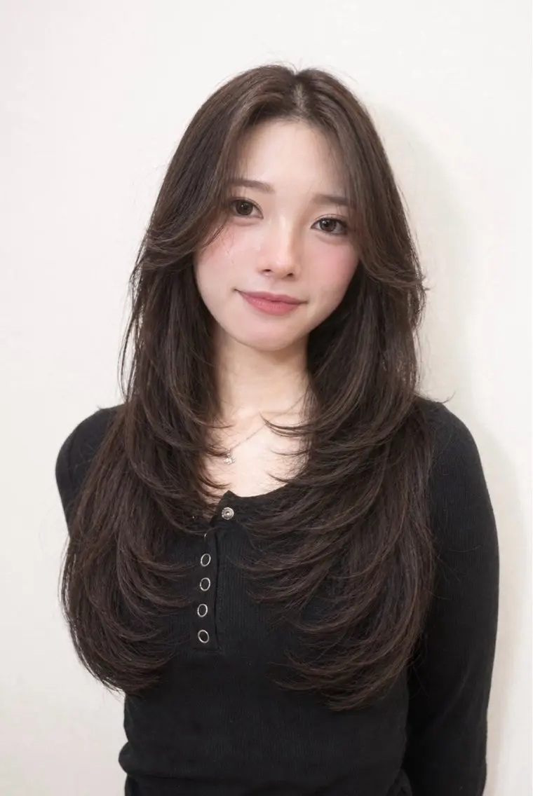 ロング ヘアカラー トリートメント 表参道/kozue/ 艶髪/髪質改善のヘアスタイル