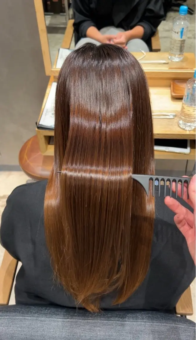 ロング 上場 健史のヘアスタイル