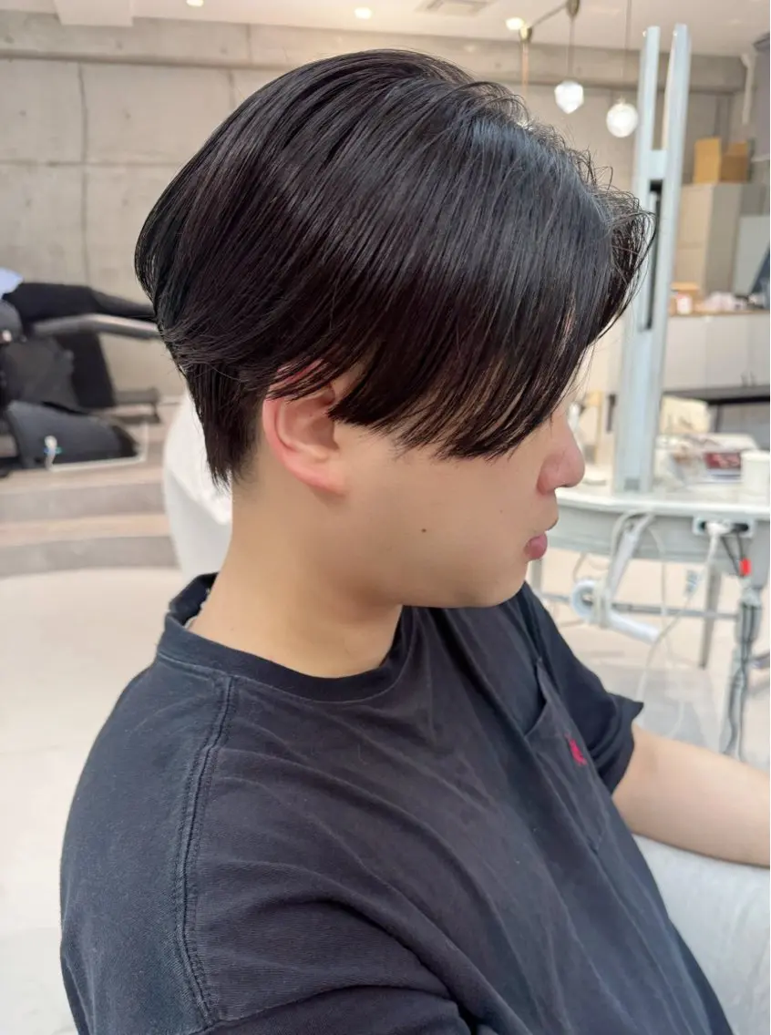 メンズ センターパート カルマパーマ メンズ韓国風 メンズパーマ 新越谷HATTORI 似合わせカットカラーのヘアスタイル