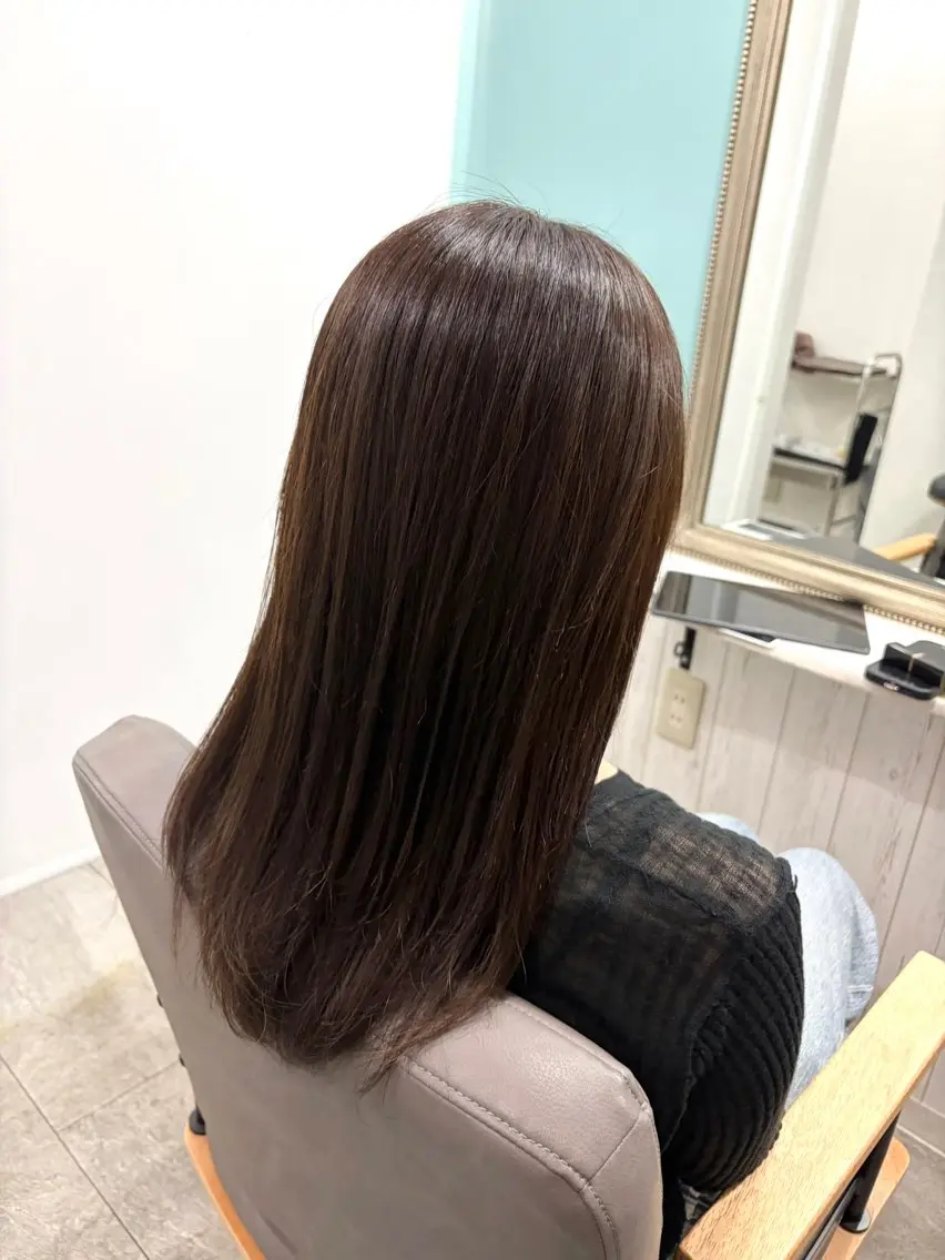 ロング カラー カット ヘアカラー よしだ まゆこのヘアスタイル