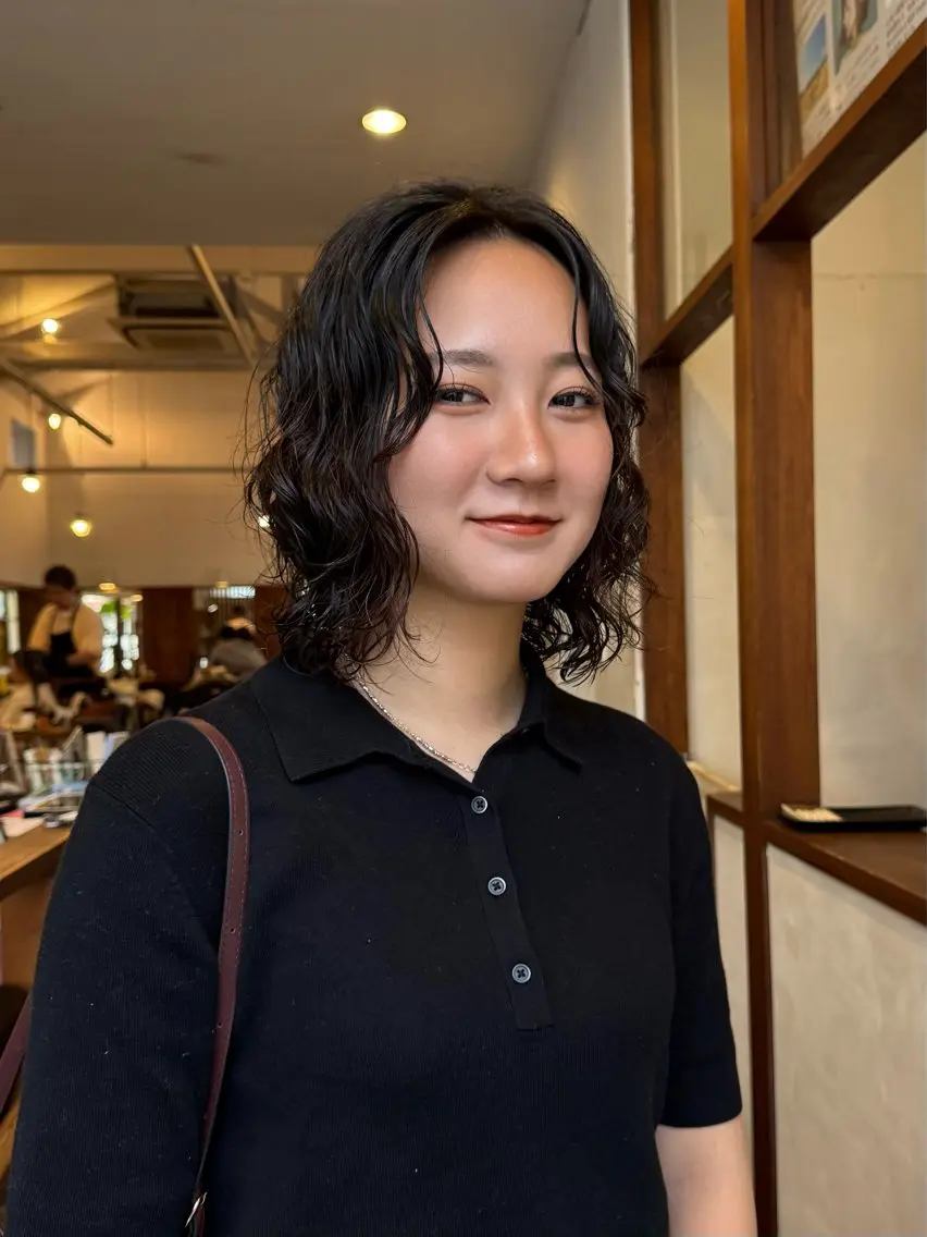 ミディアム パーマ カット パーマ MOK大阪梅田店 Asahiのヘアスタイル