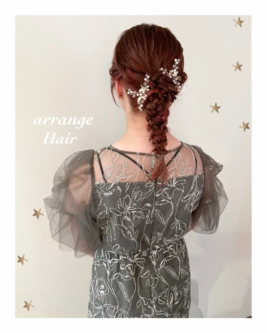 セミロング ヘアアレンジ ヘアセット 市川 千夏のヘアスタイル